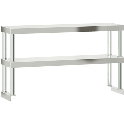 vidaXL Kuhinjska delovna miza s polico 110x55x150 cm nerjaveče jeklo Cene