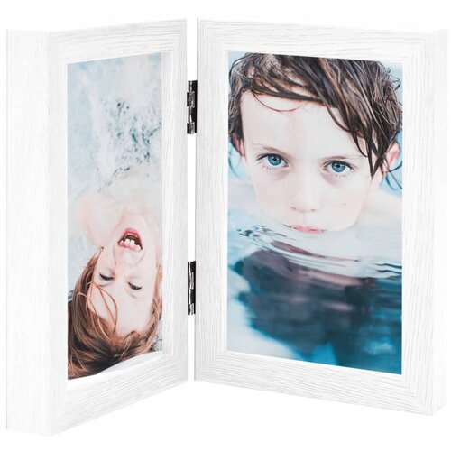 vidaXL Dvostruki preklopni okvir za fotografije bijeli 2x(21x29,7 cm) Cijene