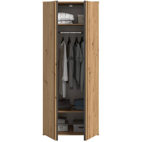 Livetastic OMARA S KLASIČNIMI VRATI, antracit, hrast artisan Slike