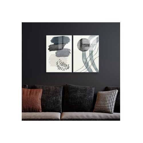 WALLXPERT dekorativna slika od kaljenog stakla (2 komada) 1998 30 x 45 Slike