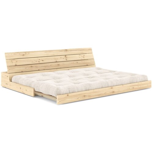 Karup Design Bela raztegljiva sedežna garnitura iz rebrastega žameta 196 cm Base &amp;ndash; Slike