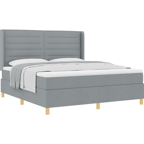 vidaXL Box spring krevet Svijetlo siva 180 x 200 cm tkanina Cene