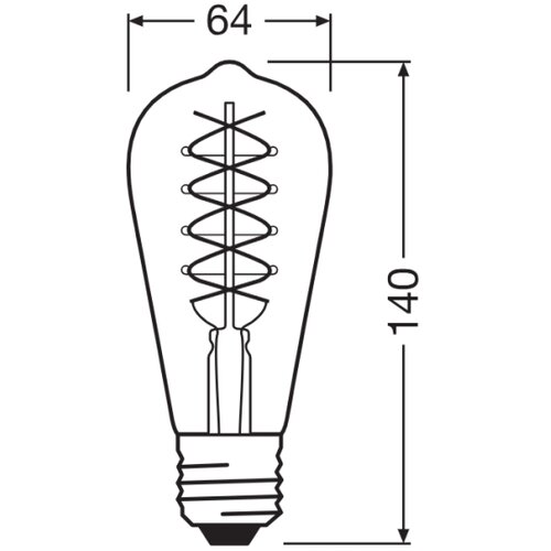  Komplet 2x LED prigu&amp;scaron;iva sijalica VINTAGE FILAMENT E27/7,8W/230V 1800K - Osram Slike