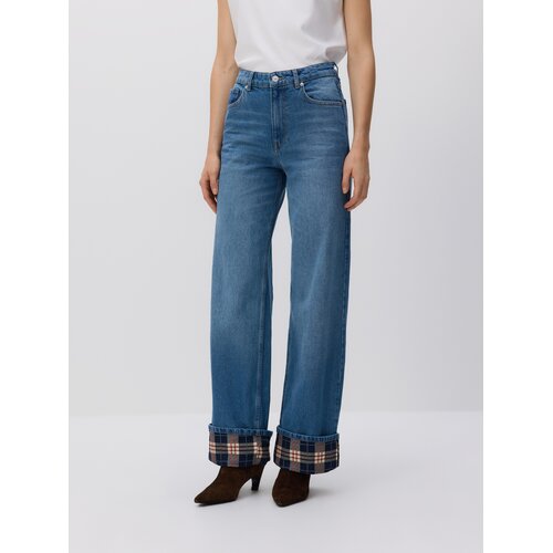 Reserved Wide leg traperice - plavo Cijene
