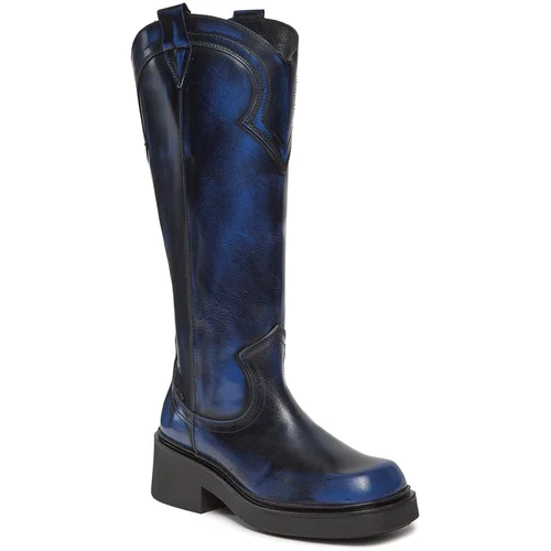 Bronx Škornji Western 14298-S Black/Galactic Blue 3725