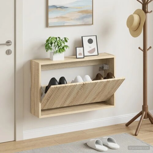  Ormar za cipele na zidu ARNHEM 71 x 17 x 43 cm Hrast sonoma - Hrast sonoma Cijene