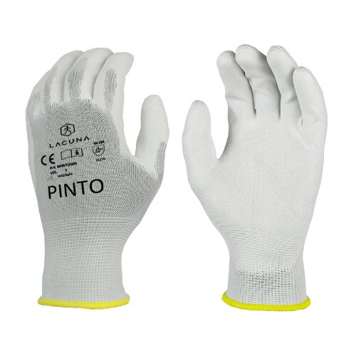 Lacuna Pinto rukavice sa PU premazom bele Slike