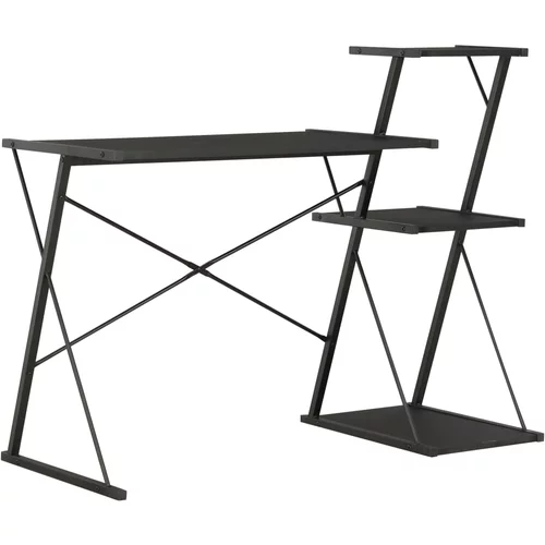  Radni stol s policom crni 116 x 50 x 93 cm