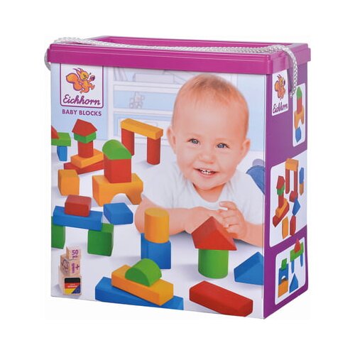 Eichhorn Barvne lesene kocke baby, 50 kosov Cene