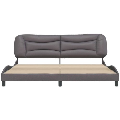  Okvir za krevet s uzglavljem sivi 200x200 cm od umjetne kože Slike