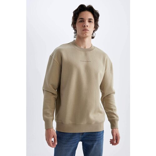 Defacto Boxy Fit Crew Neck Printed Sweatshirt Slike