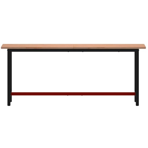  Radni stol 200x55x81,5 cm od masivne bukovine i metala Slike