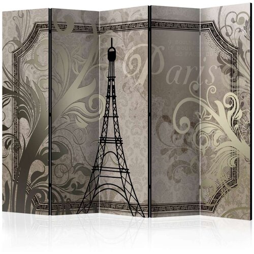  Paravan u 5 dijelova - Vintage Paris - gold II [Room Dividers] 225x172 Slike