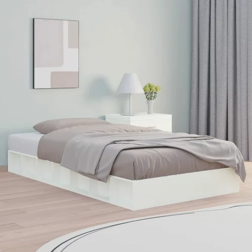  za krevet bijeli 75 x 190 cm 2FT6 jednokrevetni drveni