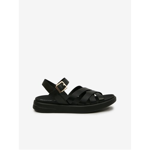 Geox Black Leather Sandals - Women Cene