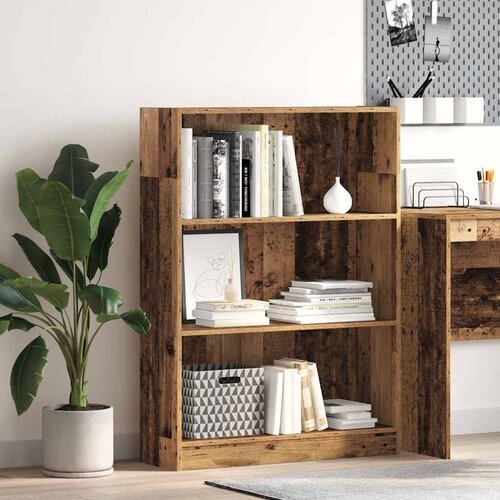  Regal za knjige boja starog drva 80x24x109 cm konstruirano drvo Cijene