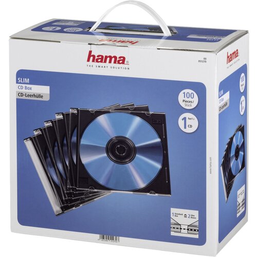 Hama 1x100 Slim CD Jewel Case black 51270 Slike