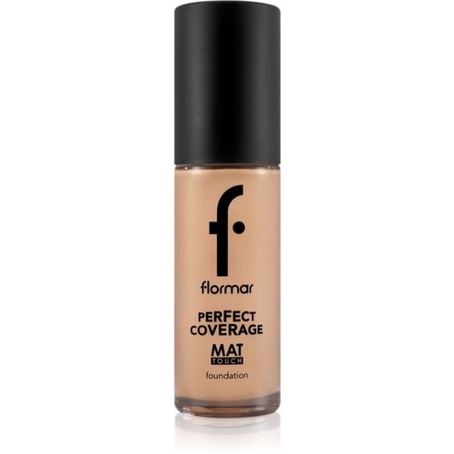 Flormar Perfect Coverage Mat Touch Foundation matirajoči tekoči puder za me&amp;scaron;ano do mastno kožo odtenek 301 Soft Beige 30 ml Slike