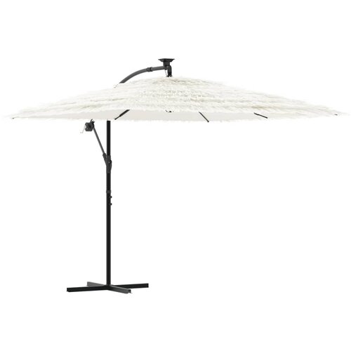 vidaXL Vrtni suncobran s čeličnom &scaron;ipkom bijeli 269x269x235 cm Cijene