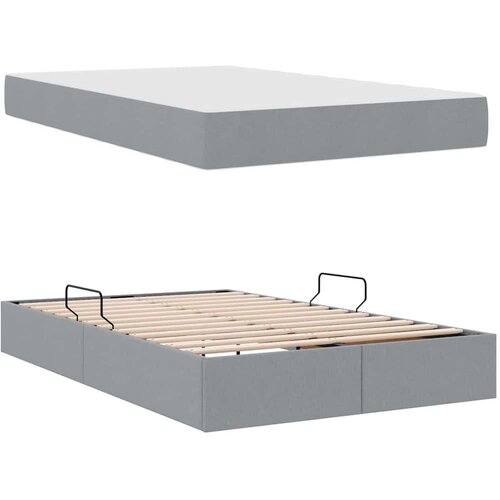  Krevet s madracem i skladi&amp;scaron;tem Svijetlo siva 120 x 200 cm Slike