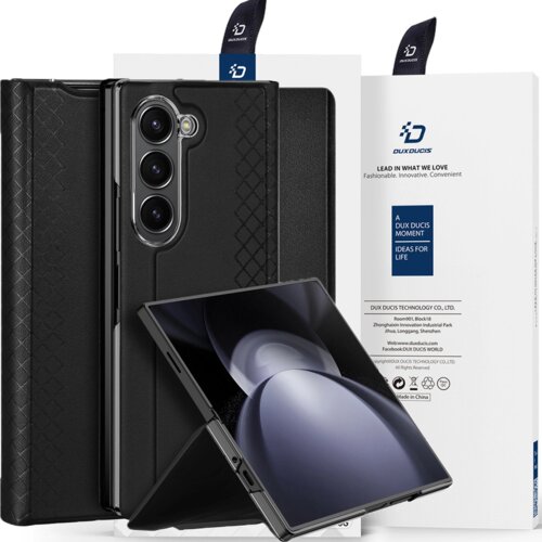 Dux ducis USNJENI OVITEK ZA SAMSUNG GALAXY Z FOLD 6 ČRN, (21833447) Cene