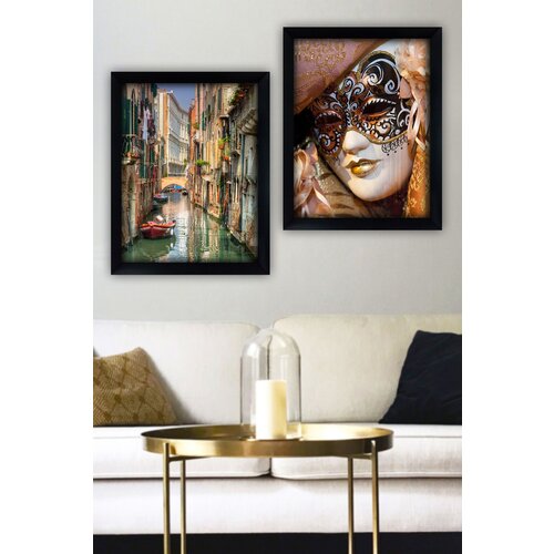 Wallity SYC7436502415418 multicolor decorative framed painting (2 pieces) Slike