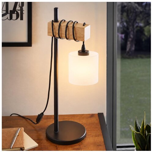 Brilagi Stona lampa NUBILA 1xE27/40W/230V braon/crna/bela Slike