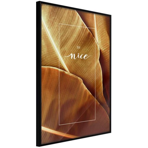  Poster - Banana Leaves with a Message (Sepia) 30x45 Slike