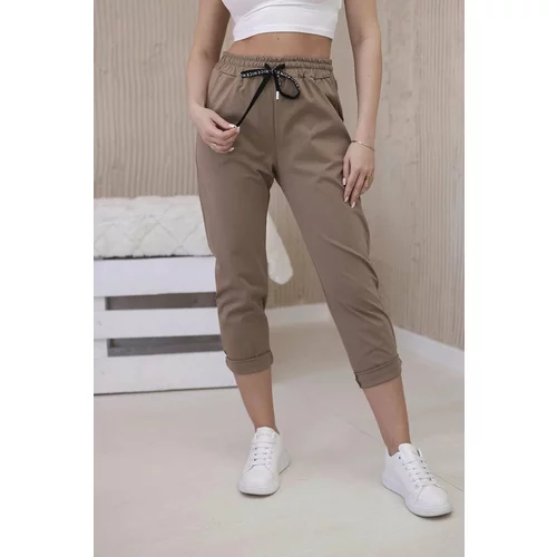 Kesi New Punto Trousers with Camel Waist Tie