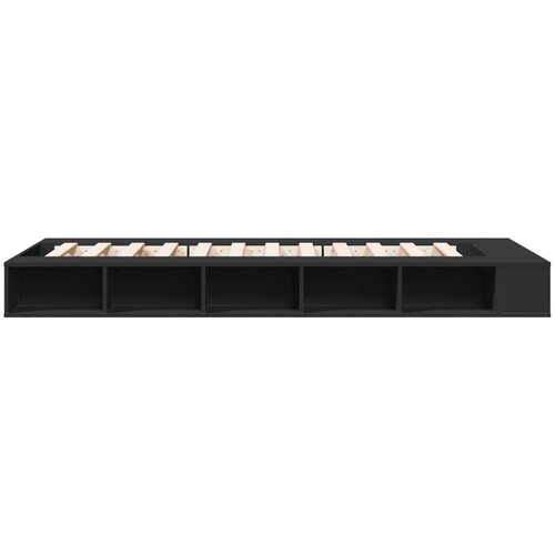 VidaXL Okvir za krevet crni 75 x 190 cm od konstruiranog drva Slike