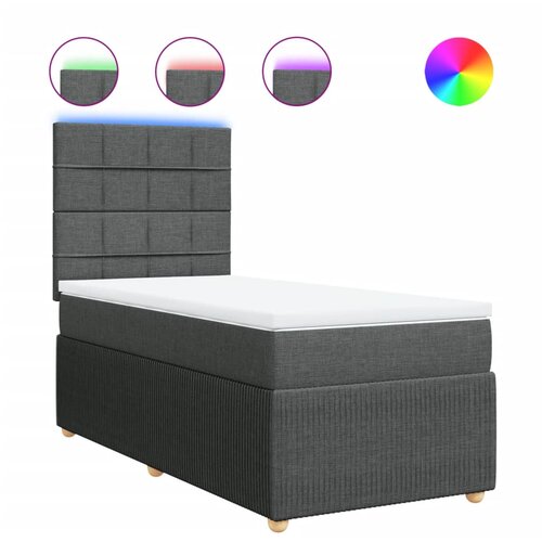 Maison Chic Box spring postelja - Vzmetna postelja z vzmetnico temno siva 90x190 cm blago SL23005, (21892105) Cene