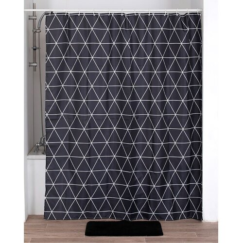 Tendance zavjesa za kadu + 12 bijelih pp kukica 180&amp;times;200 cm, poliester, osaka Slike