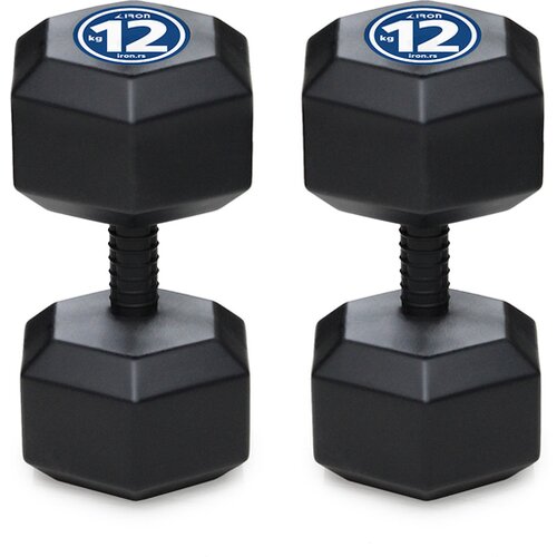 Iron SPORT bučice set 24kg, Hex tegovi, 2x12kg Cene
