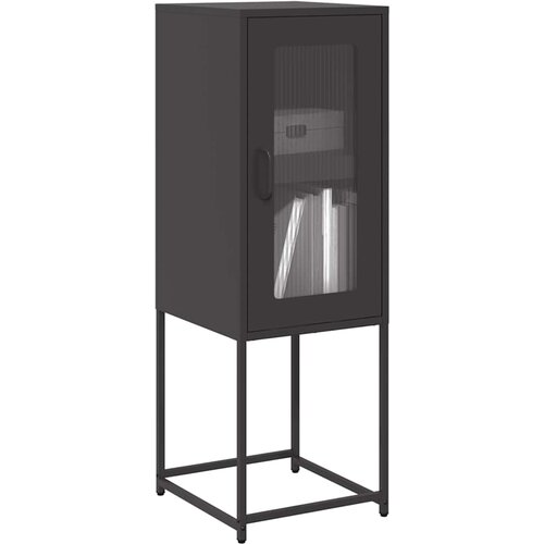 VidaXL Komoda crna 36x39x107 cm Hladno valjani čelik Slike