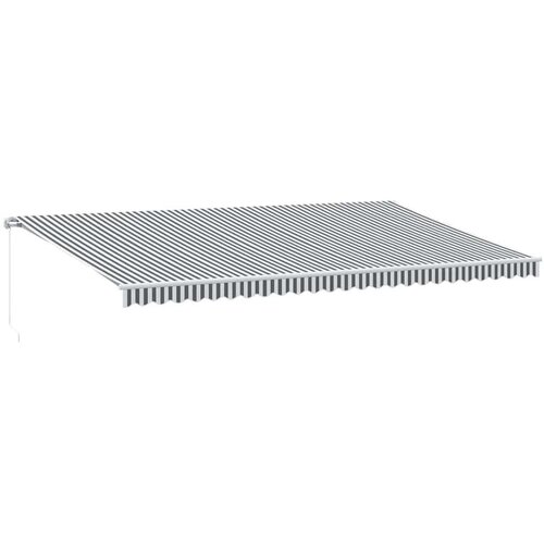 VidaXL Tenda na ručno uvlačenje s LED antracit i bijela 600x300 cm Slike