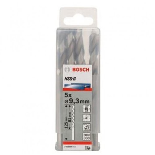 Bosch burgija za metal hss-g, din 338 9,3 x 81 x 125 mm pakovanje od 5 komada Cene