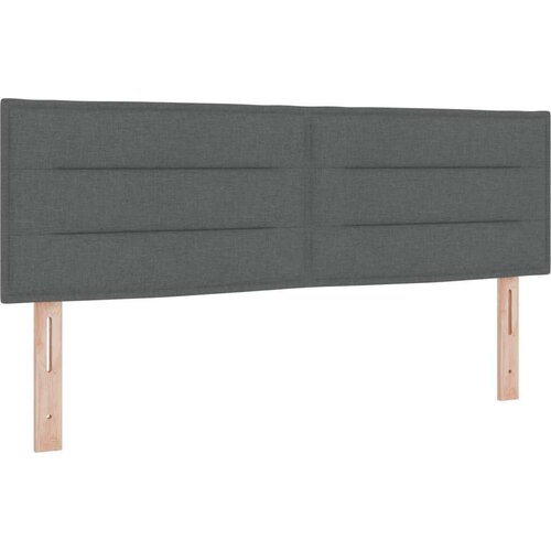 VidaXL naslon za glavu set od 2 tamno sivi poliester 160 cm Slike