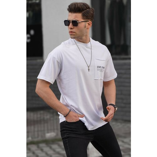 Madmext T-Shirt - White - Relaxed fit Slike