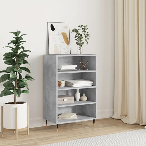 VidaXL Visoka omara betonsko siva 57x35x90 cm inženirski les Slike