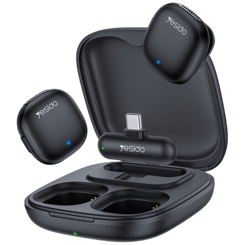 Bežični mikrofon Yesido KR21 USB-C 2-komada - crni Cijene