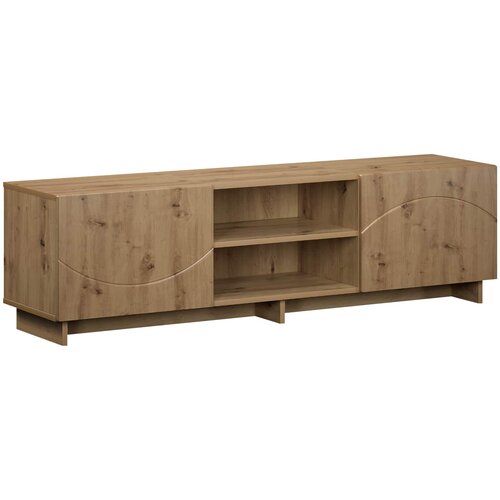  TV stalak 140 x 34.5 x 40 cm Hrast artisan Konstruirano drvo Slike