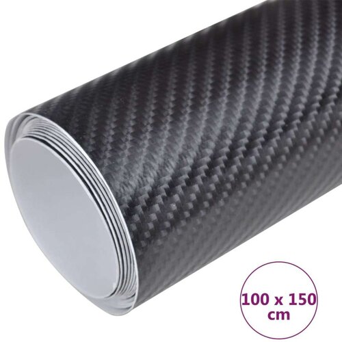 VidaXL Folija za avto 4D črna 100x150 cm Slike