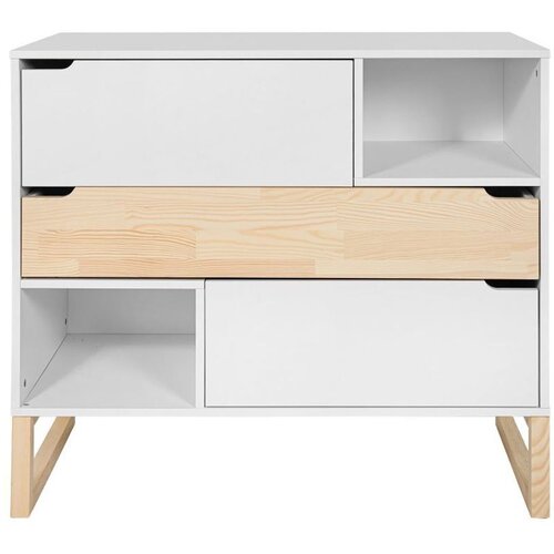 BELLAMY Tatam komoda s 3 ladice, white/pine Cene