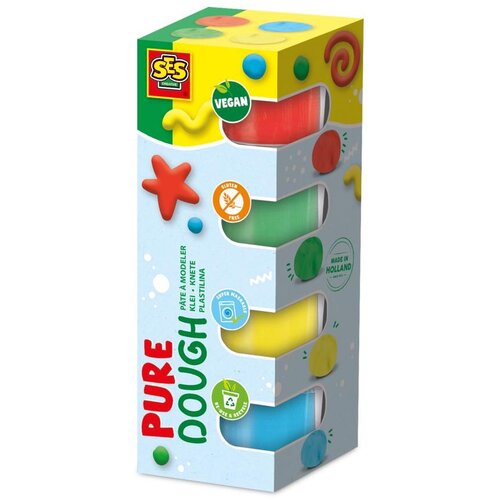 Ses Creative Feel Good plastelin &amp;ndash; Pure (4 x 90 g) Slike