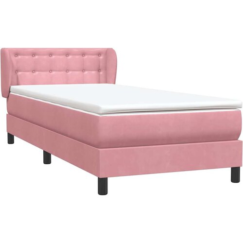Box spring krevet s madracem ružičasti 80 x 220 cm bar&amp;scaron;unasti Slike