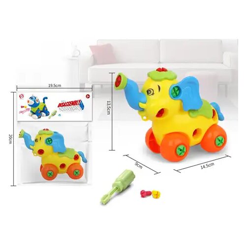Magic Toys pisan razstavljiv slon na kolesih Cene