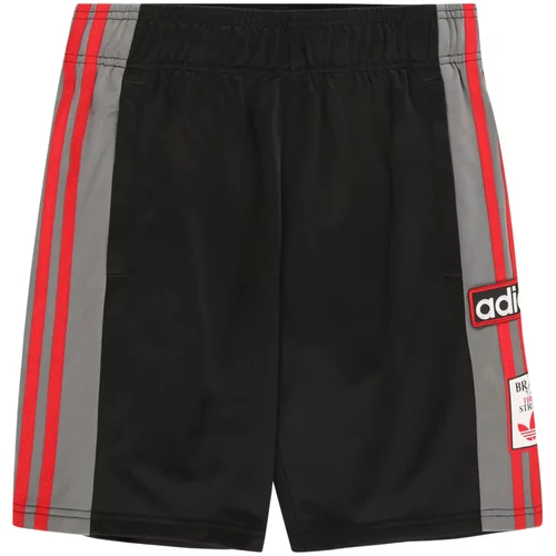 Adidas Hlače siva / rdeča / črna / bela