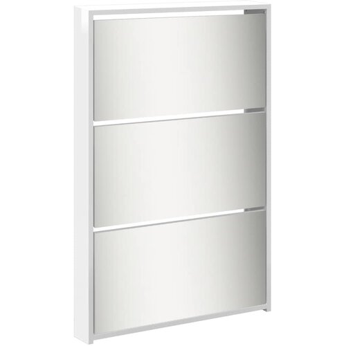  za cipele s ogledalom i 5 razina bijeli 63x17x169,5 cm Slike