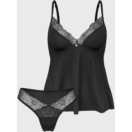Obsessive Bella Rou Top & Panties Black XS/S Cene