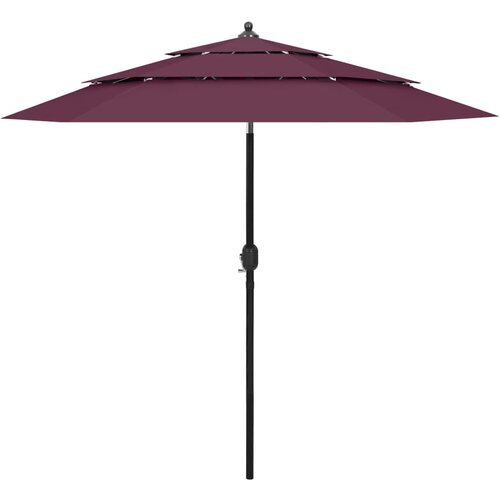 VidaXL Senčnik aluminij bordo rdeč 2,5 m Slike